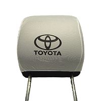 Чехлы на подголовник белые Toyota