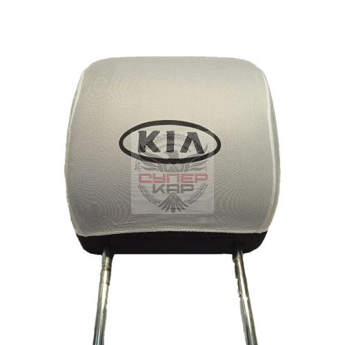 Чехлы на подголовник белые KIA фото 2
