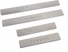 Накладки на пороги Toyota Corolla (E140/E150) (2007-2013) (Штамп)