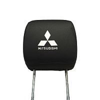 Чехлы на подголовник черные Mitsubishi