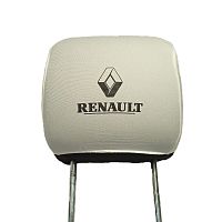 Чехлы на подголовник белые Renault
